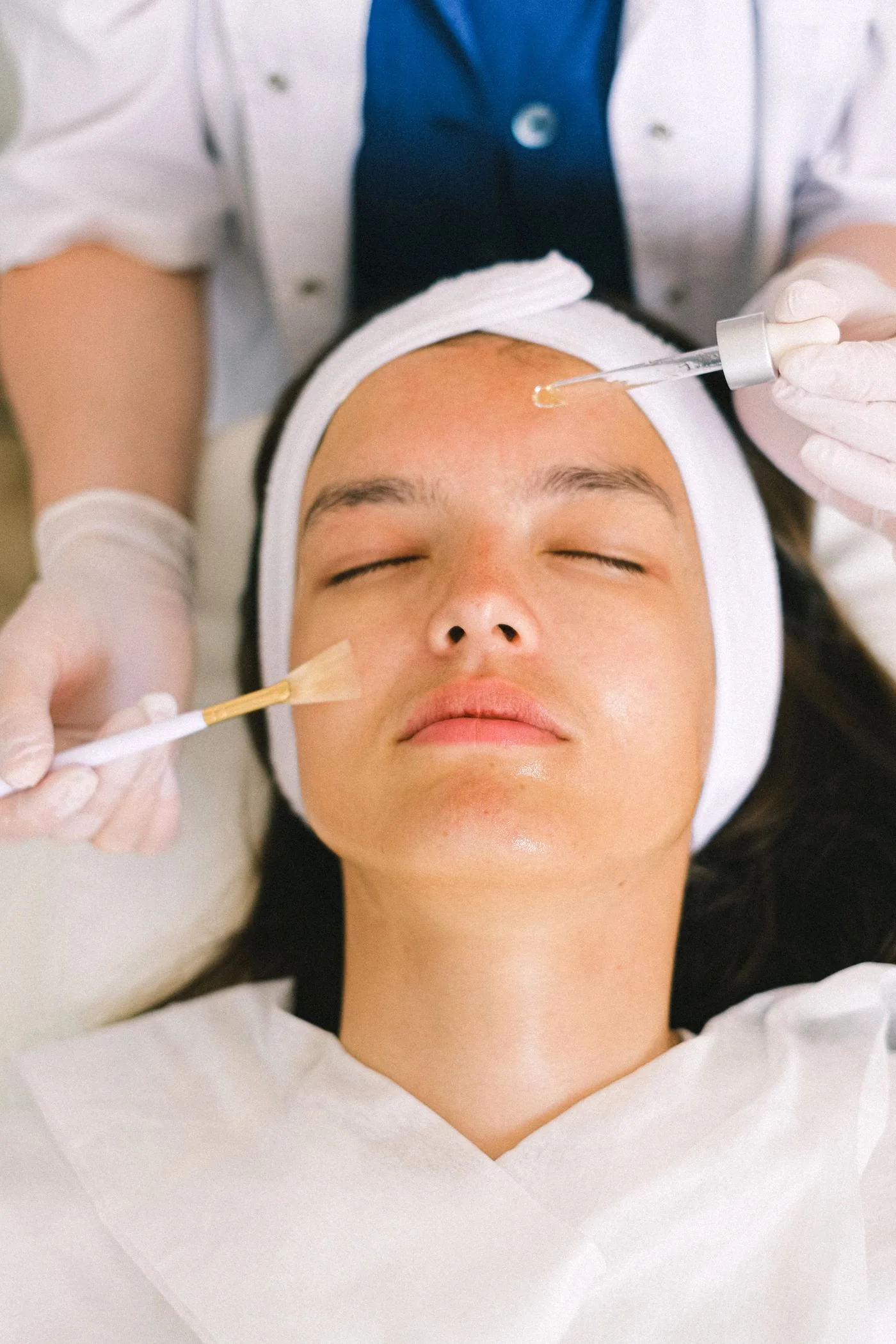 Makeup artist applying makeup